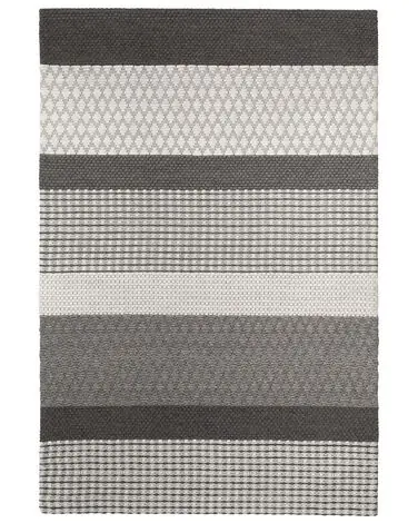 Alfombra AKKAYA Gris 160 x 220 cm Lana - Accesorios decorativos