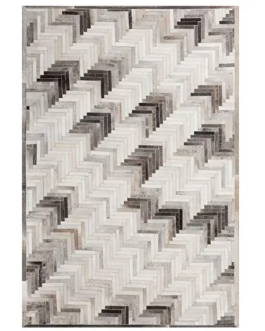 Alfombra ARSUZ Gris 140 x 200 cm Piel - Accesorios decorativos