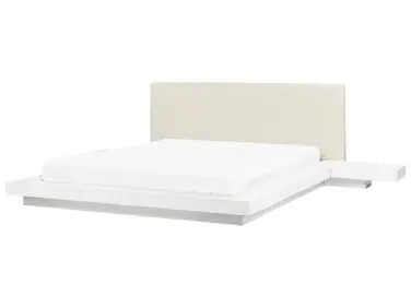 Waterbed Faux Leather ZEN 160 x 200 cm (EU King Size) White - Bedroom