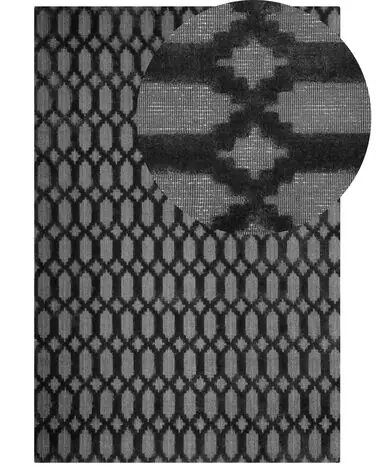 Alfombra CIZRE Gris oscuro 160 x 230 cm Viscosa - Accesorios decorativos