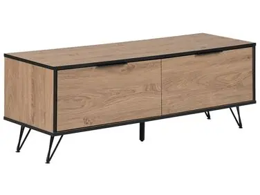 TV Stand HALSTON Brown/ Black - Living Room
