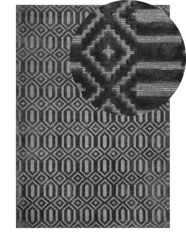 Alfombra ADATEPE Gris oscuro 160 x 230 cm Viscosa - Accesorios decorativos