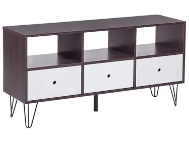 TV Stand FOSTON Brown/ White - Living Room