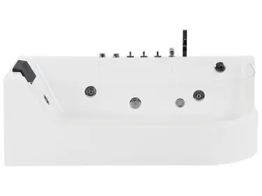 Bañera de hidromasaje LED esquinera ACUARIO Derecha 170 x 80 cm Blanco - Baño