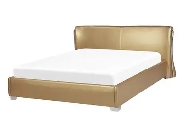 Waterbed Leather PARIS 140 x 200 cm (EU Double) Gold - Bedroom