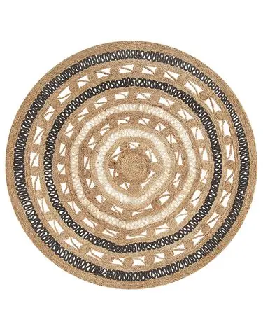 Alfombra GOYNE Beige ø 140 cm Yute - Accesorios decorativos