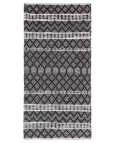 Alfombra FEHIMLI Negro 80 x 150 cm Piel - Accesorios decorativos