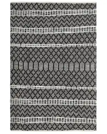 Alfombra FEHIMLI Negro 140 x 200 cm Piel - Accesorios decorativos