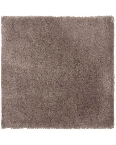 Alfombra de pelo largo EVREN Marrón claro 200 x 200 cm - Accesorios decorativos
