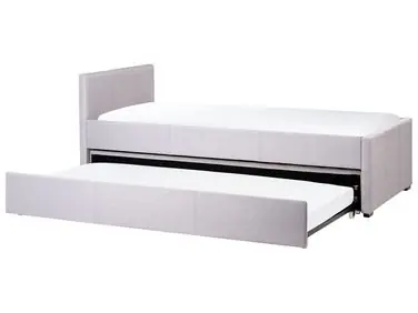 Trundle Bed Fabric MARMANDE 90 x 200 cm (EU Single) Light Grey - Bedroom