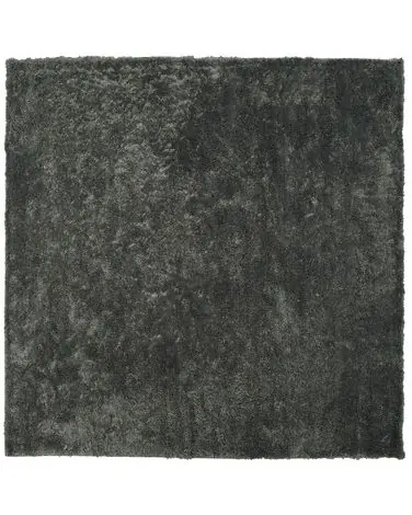 Alfombra de pelo largo EVREN Gris oscuro 200 x 200 cm - Accesorios decorativos