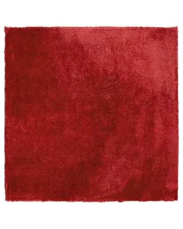 Alfombra de pelo largo EVREN Rojo 200 x 200 cm - Accesorios decorativos