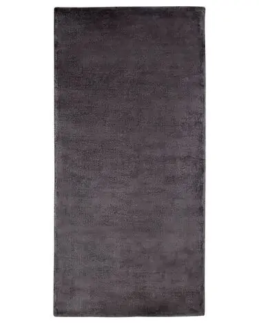 Alfombra GESI II Gris oscuro 80 x 150 cm Viscosa - Accesorios decorativos