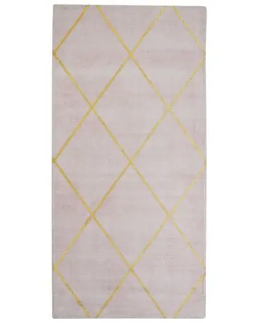 Alfombra ATIKE Rosa 80 x 150 cm Viscosa - Accesorios decorativos