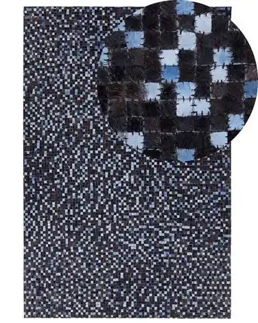 Alfombra IKISU Marrón oscuro 160 x 230 cm Piel - Accesorios decorativos