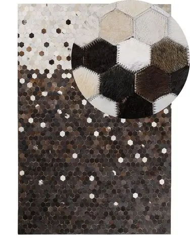 Alfombra EYIM Marrón 140 x 200 cm Piel - Accesorios decorativos