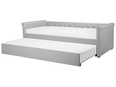 Trundle Bed Fabric LIBOURNE 80 x 200 cm (EU Small Single) Light Grey - Bedroom