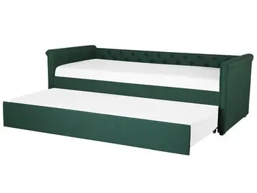 Trundle Bed Fabric LIBOURNE 80 x 200 cm (EU Small Single) Dark Green - Bedroom
