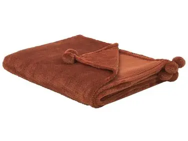 Manta SAITLER 200 x 220 cm Marrón dorado - Accesorios decorativos