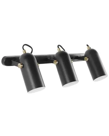 3 Light Spotlight TYRIA Black Metal Adjustable - Home Accessories