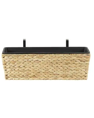 Plant Pot KAWALA 60 cm Sand Beige Water Hyacinth - Garden & Balcony