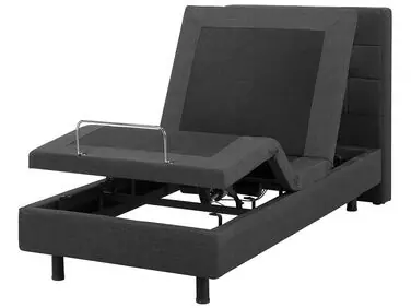 Adjustable Bed Fabric DUKE 80 x 200 cm (EU Small Single) Dark Grey - Bedroom