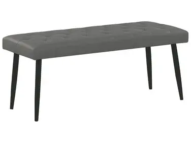 Upholstered Bench ESSONNE Faux Leather Grey - Bedroom