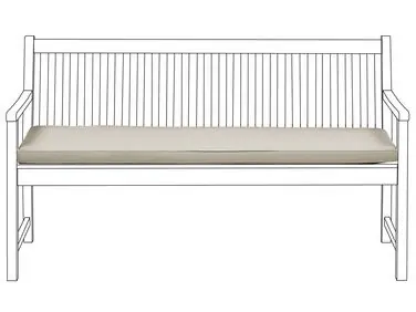 Bench Seat Pad Cushion VIVARA 152 x 54 cm Beige - Home Accessories