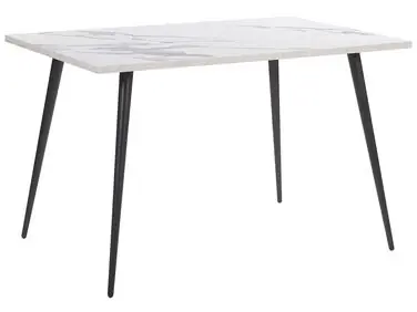 Mesa de comedor SANTIAGO Mármol blanco 120 cm 80 cm