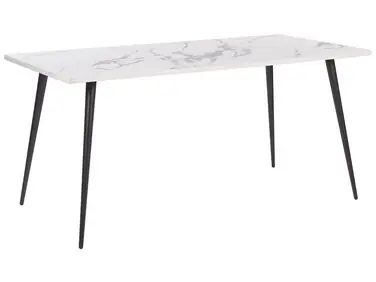 Mesa de comedor SANTIAGO Mármol blanco 160 cm 80 cm