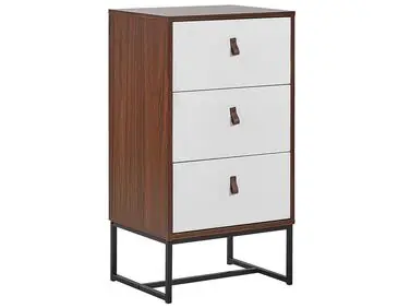 3 Drawer Chest NUEVA Dark Brown/ White - Living Room