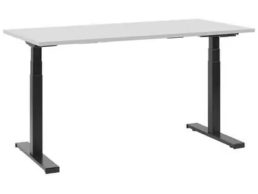 Electric Adjustable Standing Desk DESTIN II Grey/ Black 130 cm 72 cm - Home Office
