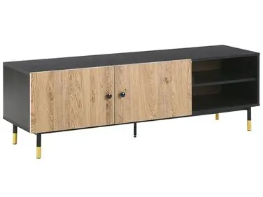 TV Stand ABILEN Brown/ Black - Living Room