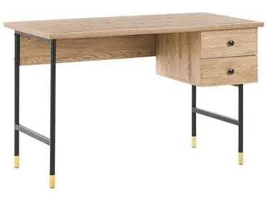 Escritorio ABILEN Marrón claro 120 cm 60 cm con cajones - Oficina