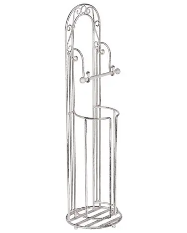 Soporte de papel higiénico y escobilla TEMUCO Metal Blanco - Accesorios decorativos