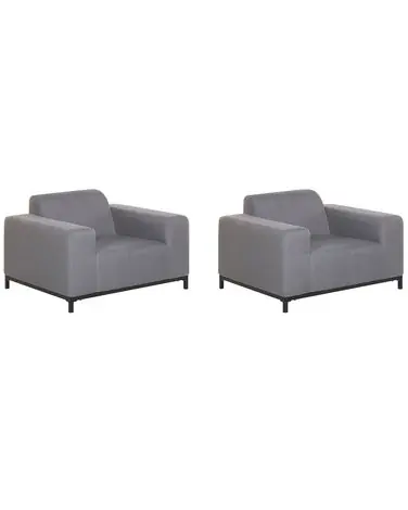 Armchair ROVIGO Fabric Grey - Living Room