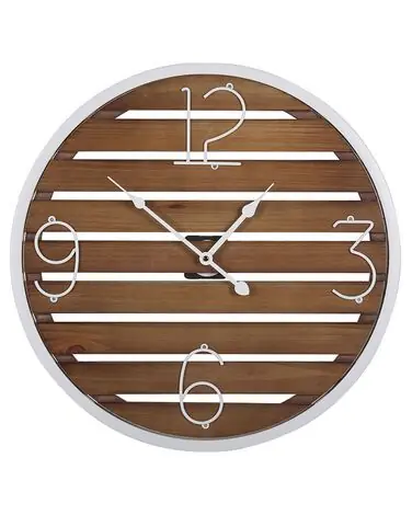 Reloj de pared ARRIAGA 50 cm Madera de abeto Marrón oscuro - Accesorios decorativos