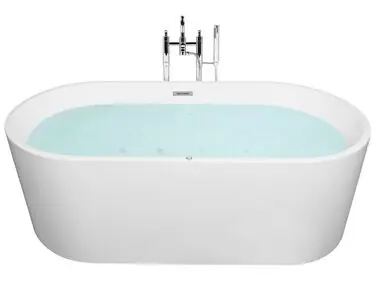 Bañera de hidromasaje independiente con LED HAVANA 170 x 80 cm Blanco - Baño