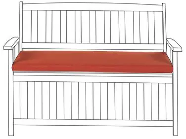 Bench Seat Pad Cushion SOVANA 45 x 110 cm Dark Red - Home Accessories