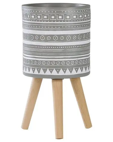 Elevated Plant Pot NAUSA 30 cm Light Grey - Garden & Balcony