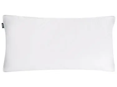 Bed Pillow FELDBERG High Duck Feathers and Down 40 x 80 cm White - Home Accessories