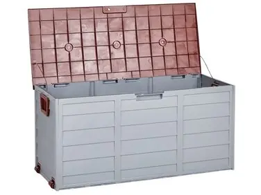 Storage Box LOCARNO 112 cm 50 cm Brown - Garden & Balcony