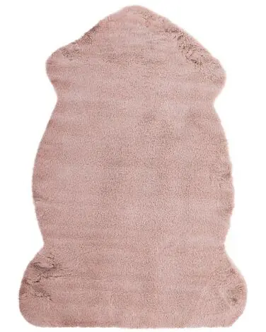 Alfombra de pelo sintético UNDARA Rosa 60 x 90 cm - Accesorios decorativos