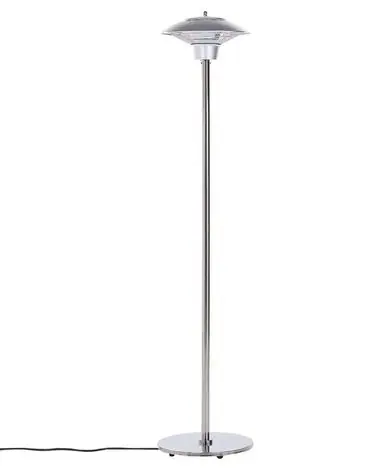 Freestanding Infrared Patio Heater ASKJA 1500 W Silver - Garden & Balcony