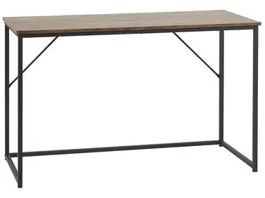 Home Office Desk PEMBRO Dark Brown 120 cm 55 cm