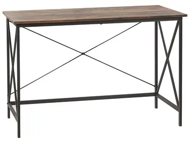 Home Office Desk FUTON Dark Brown 115 cm 60 cm
