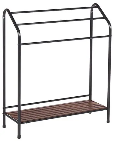 Toallero con estante MURIVA Metal Negro - Baño