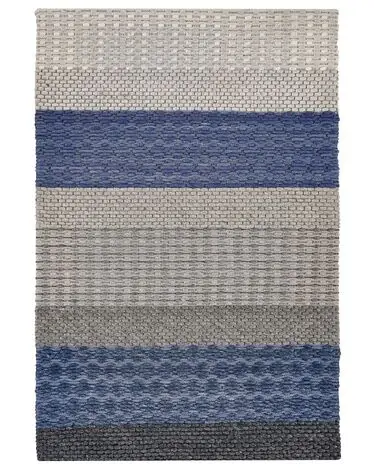 Alfombra AKKAYA Azul 160 x 220 cm Lana - Accesorios decorativos