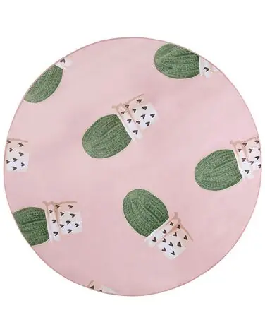 Alfombra infantil ELDIVAN Rosa ø 120 cm - Accesorios decorativos