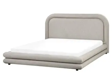 Waterbed Faux Linen LAVARDENS 160 x 200 cm (EU King Size) Taupe - Bedroom